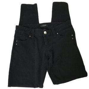 STS BLUE Juniors Size 7 Black Stretch Casual Flat Front Skinny Jeans